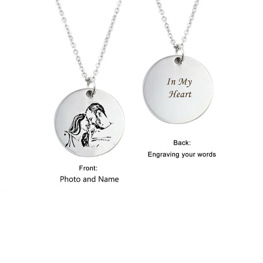 Personalized Mother and Daughter Photo Necklace Necklace.