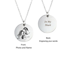 Personalized Mother and Daughter Photo Necklace Necklace.