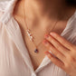 Personalized Name Necklace with Birthstone Charm Necklace.