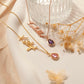 Personalized Name Necklace with Birthstone Charm Necklace.