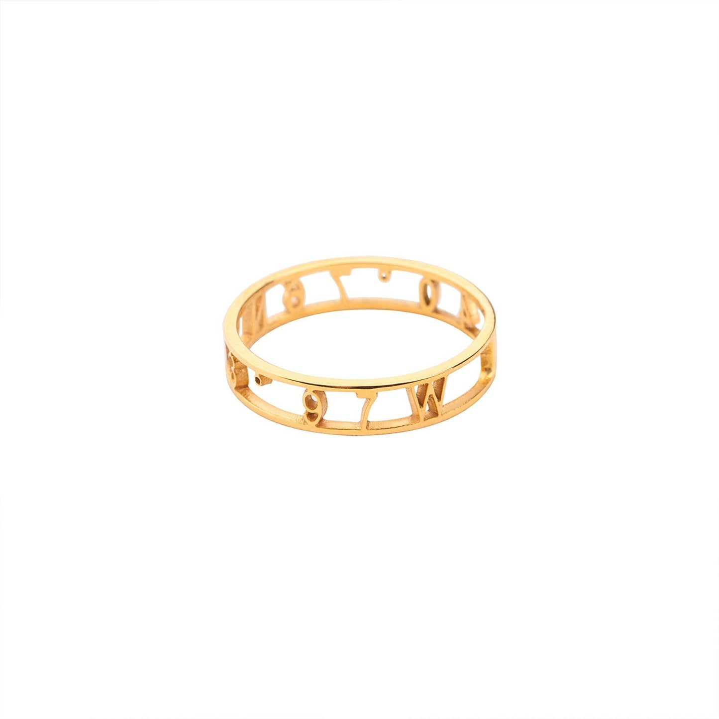 Personalized Name Quote Jewelry for Her Ring.