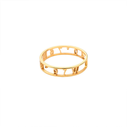 Personalized Name Quote Jewelry for Her Ring.