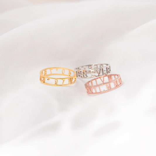 Personalized Name Quote Jewelry for Her Ring.