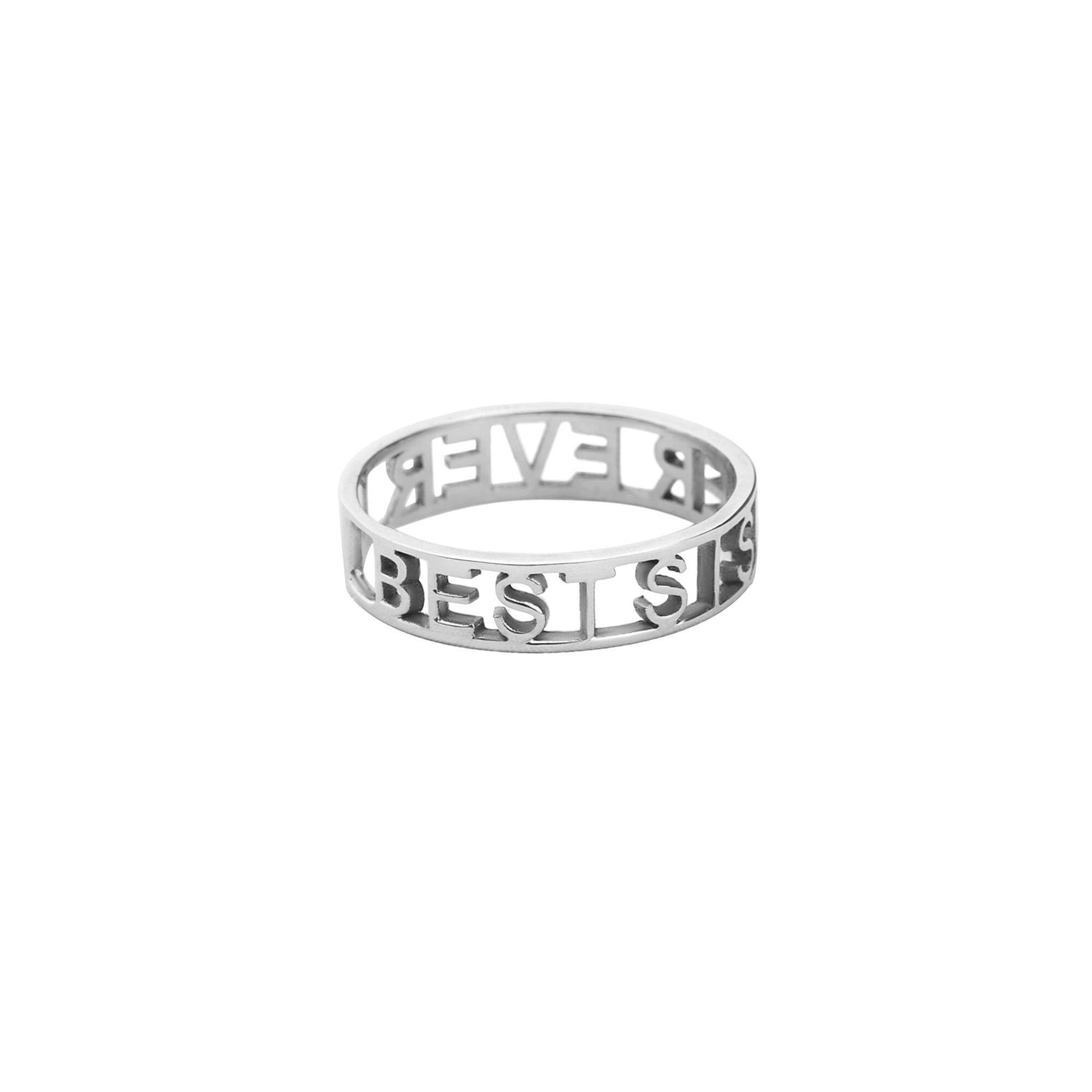 Personalized Name Quote Jewelry for Her Ring.