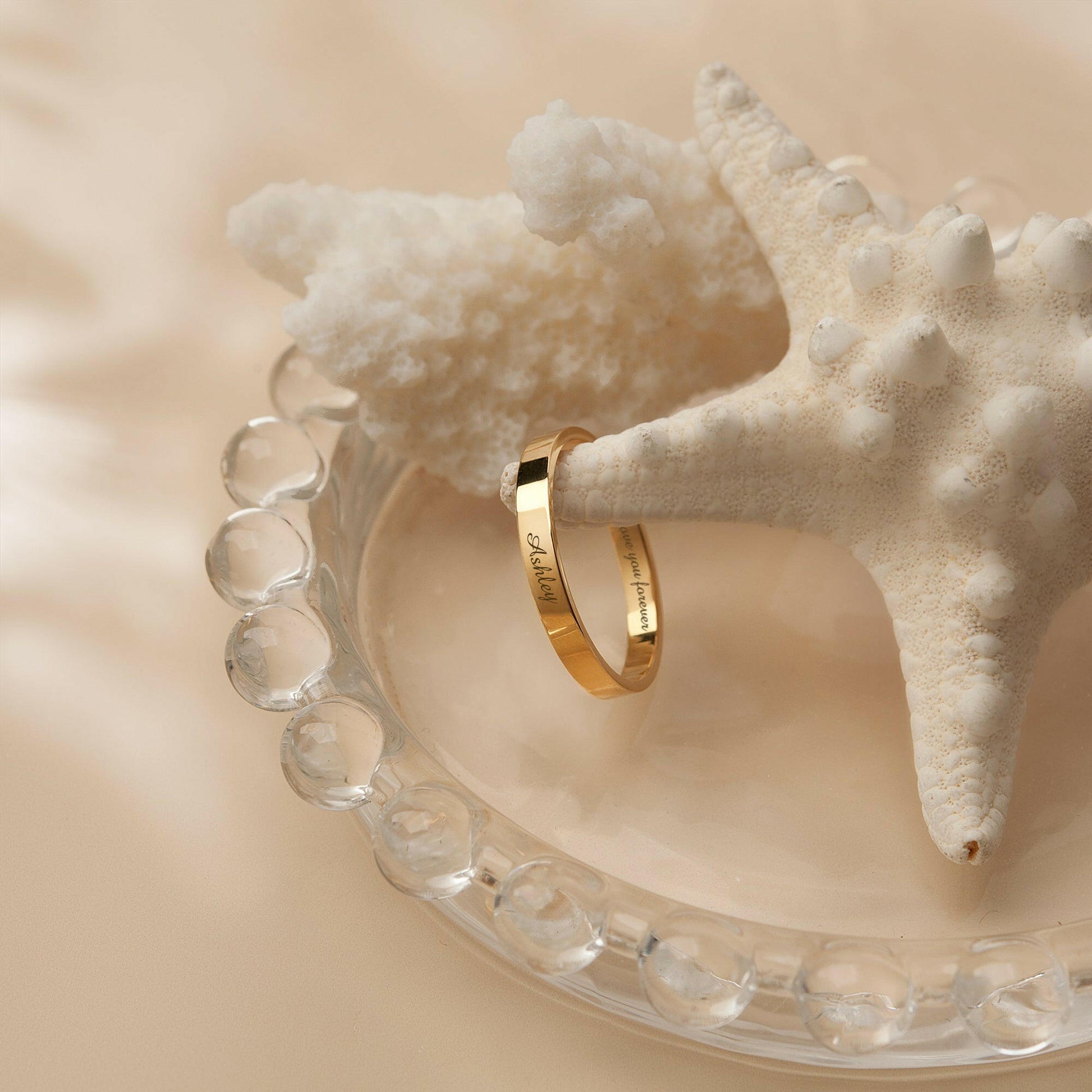 Personalized Name Rings Both Sides Engraveable Ring.