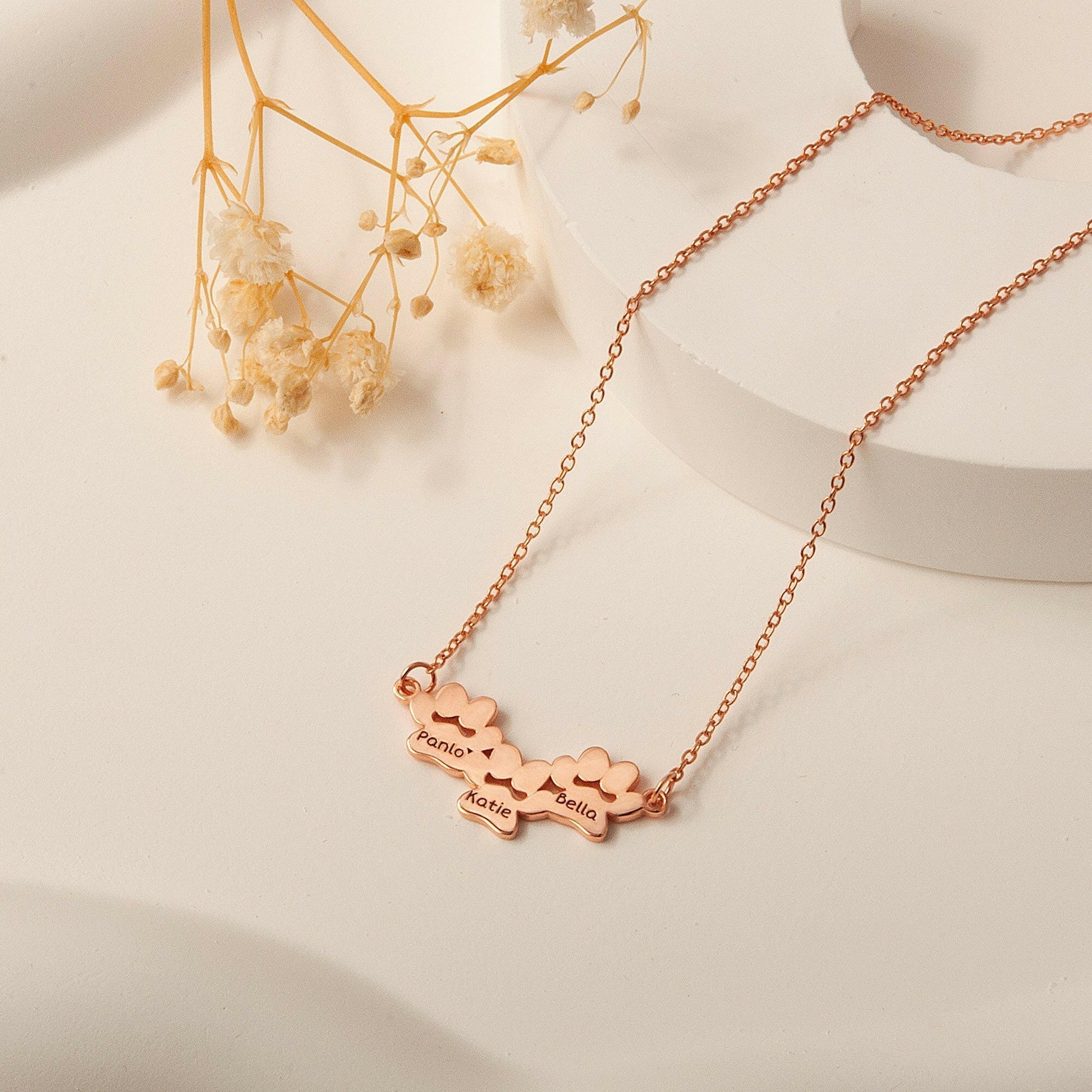 Personalized Paw Print Charm Necklace Necklace.