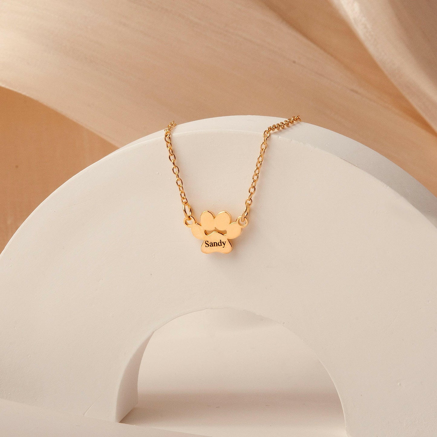 Personalized Paw Print Charm Necklace Necklace.