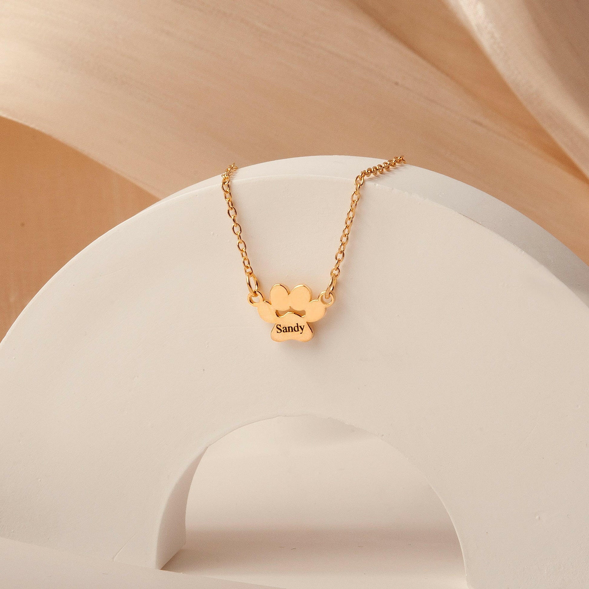 Personalized Paw Print Charm Necklace Necklace.