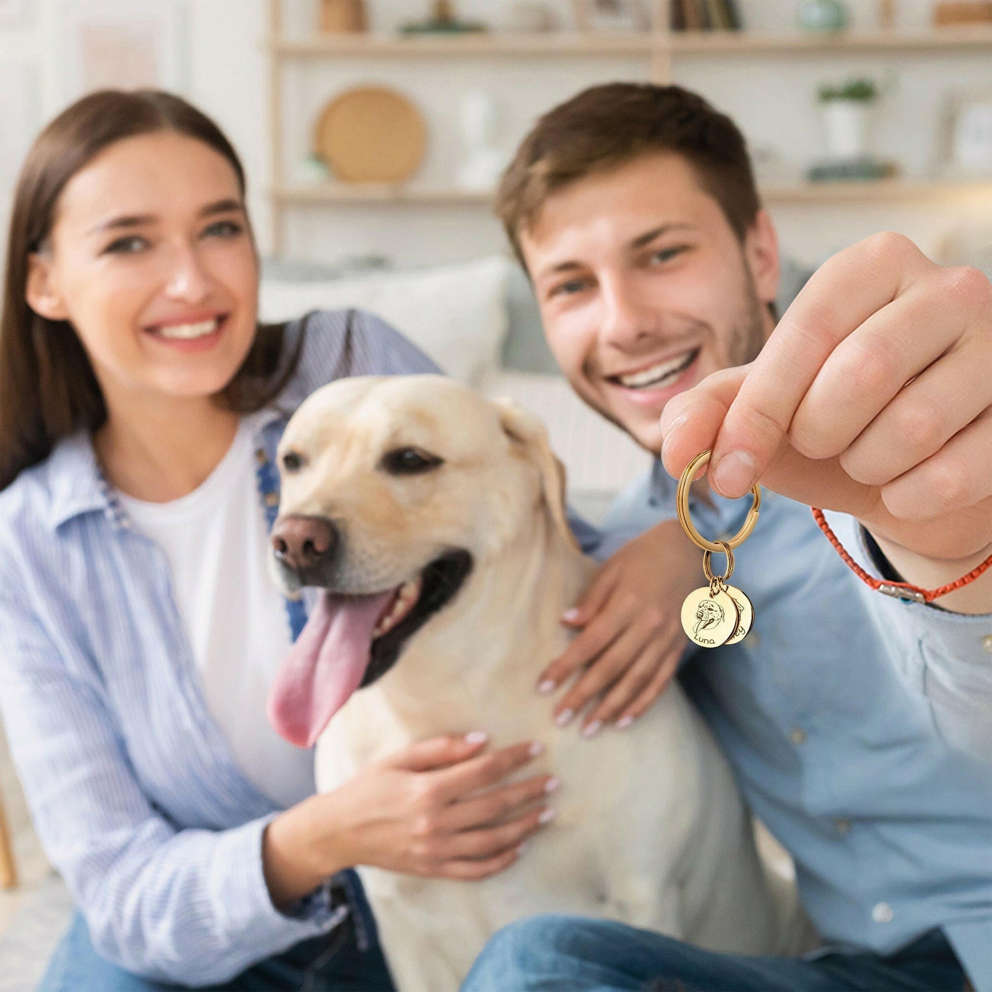 Personalized Pet Photo Keychain Necklace.