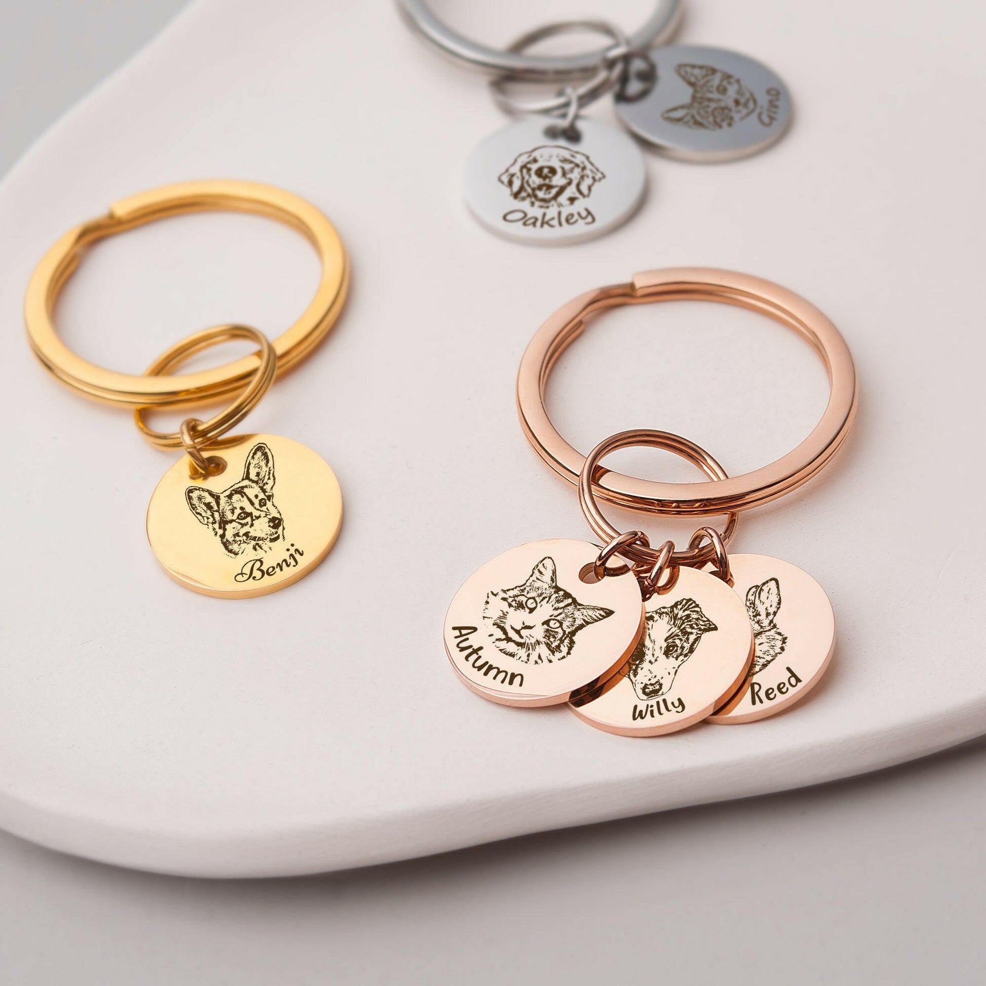 Personalized Pet Photo Keychain Necklace.