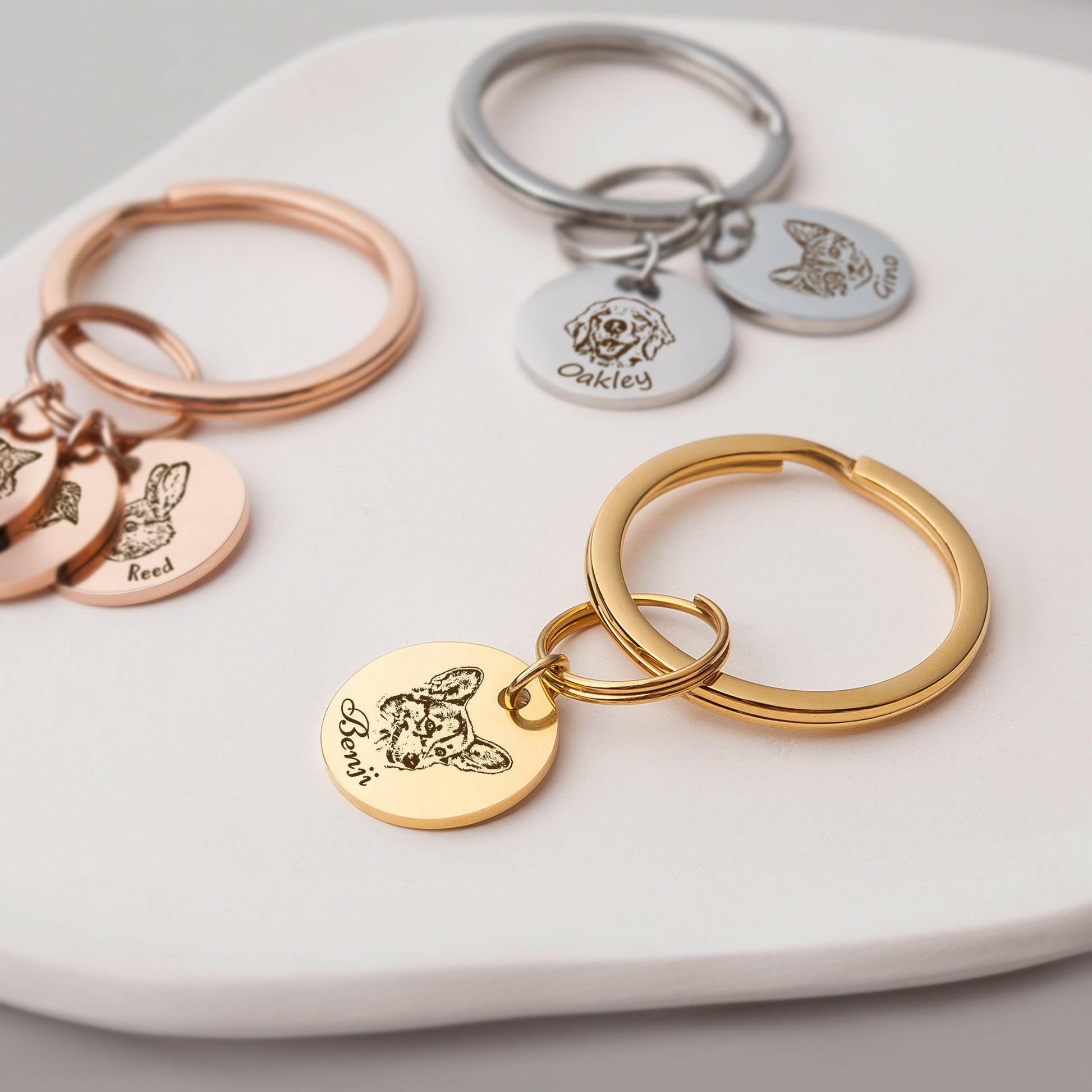 Personalized Pet Photo Keychain Necklace.