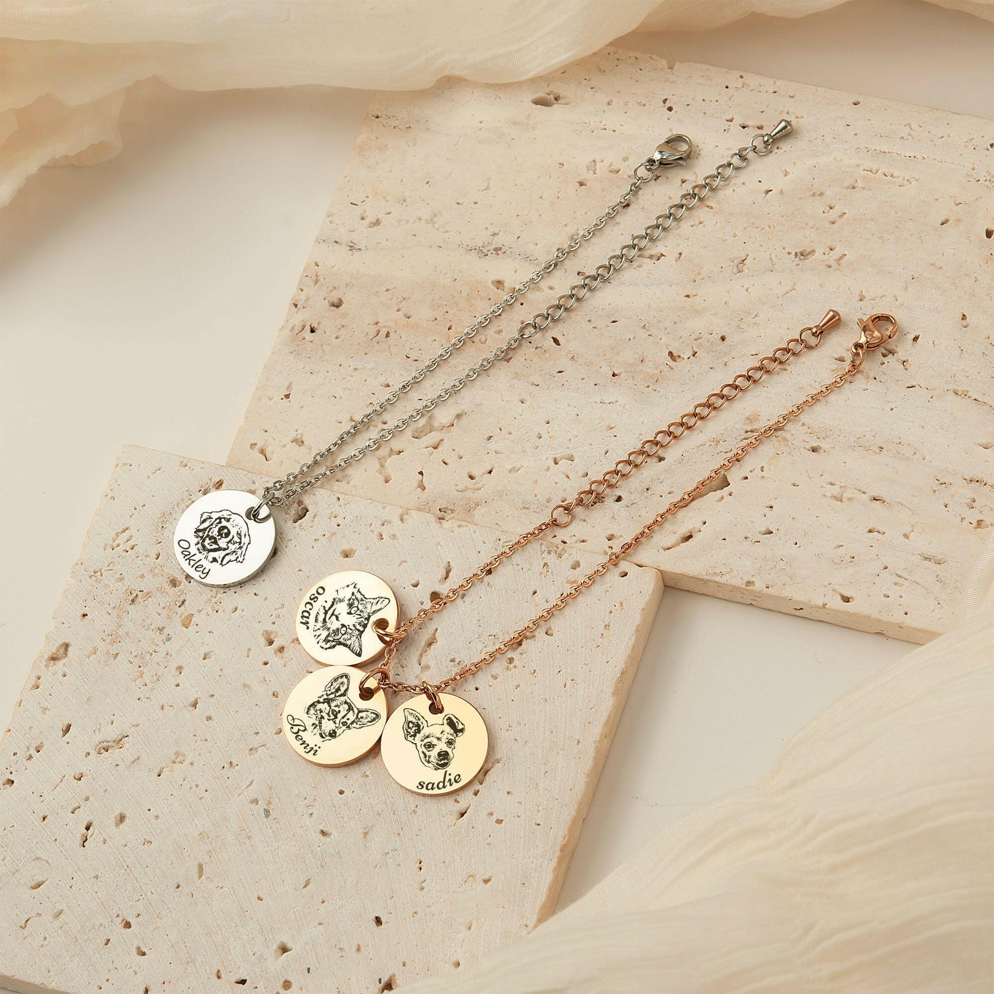 Personalized Pet Portrait Charm Bracelet Bracelet.
