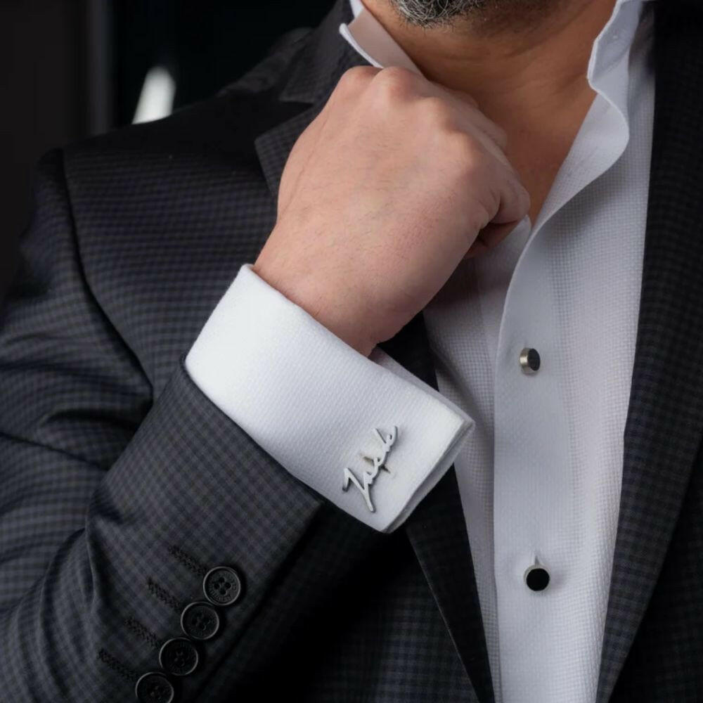 Personalized Signature Style Wedding Cufflinks cufflink.