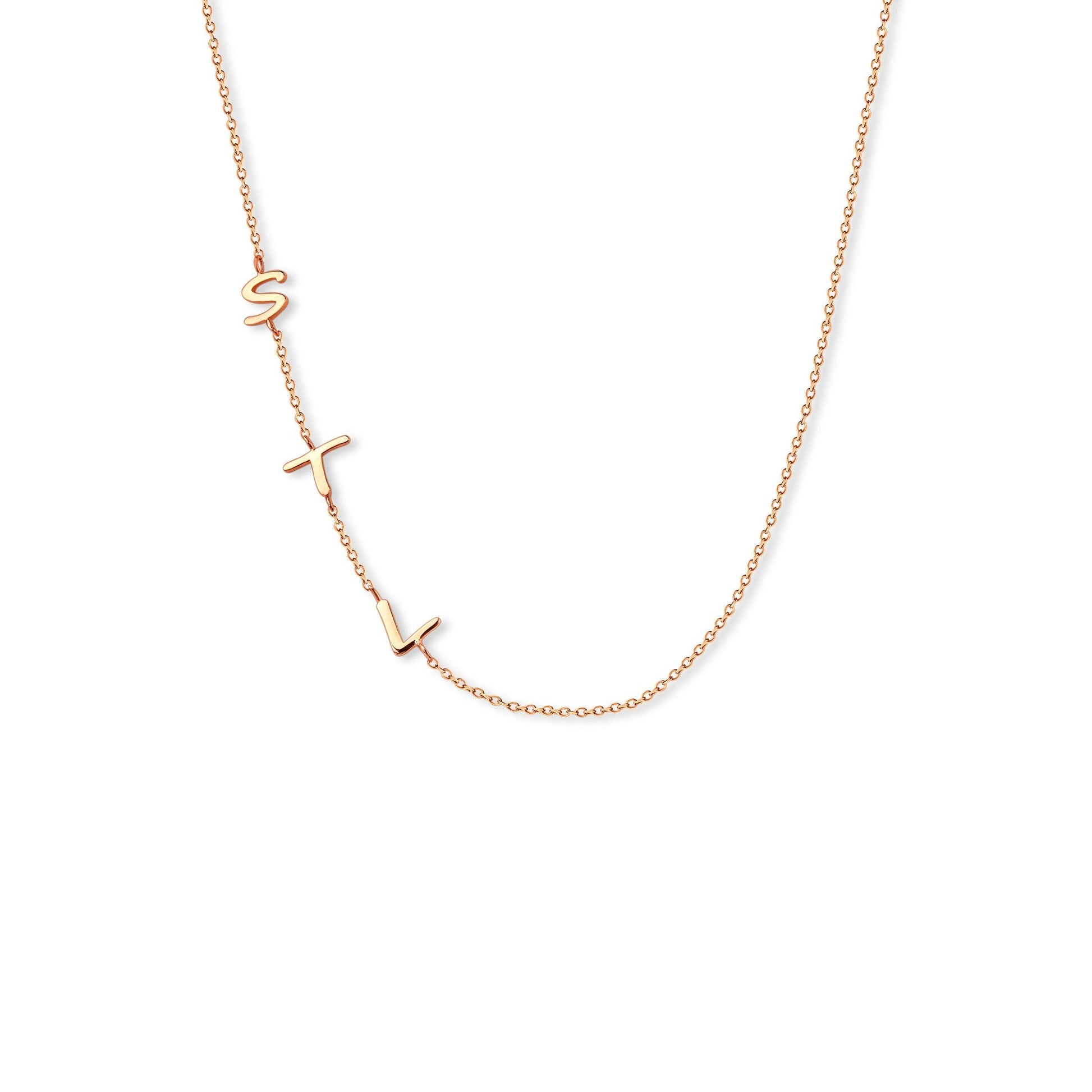 Personalized Vertical Charms and Birthstone Necklace Necklace.