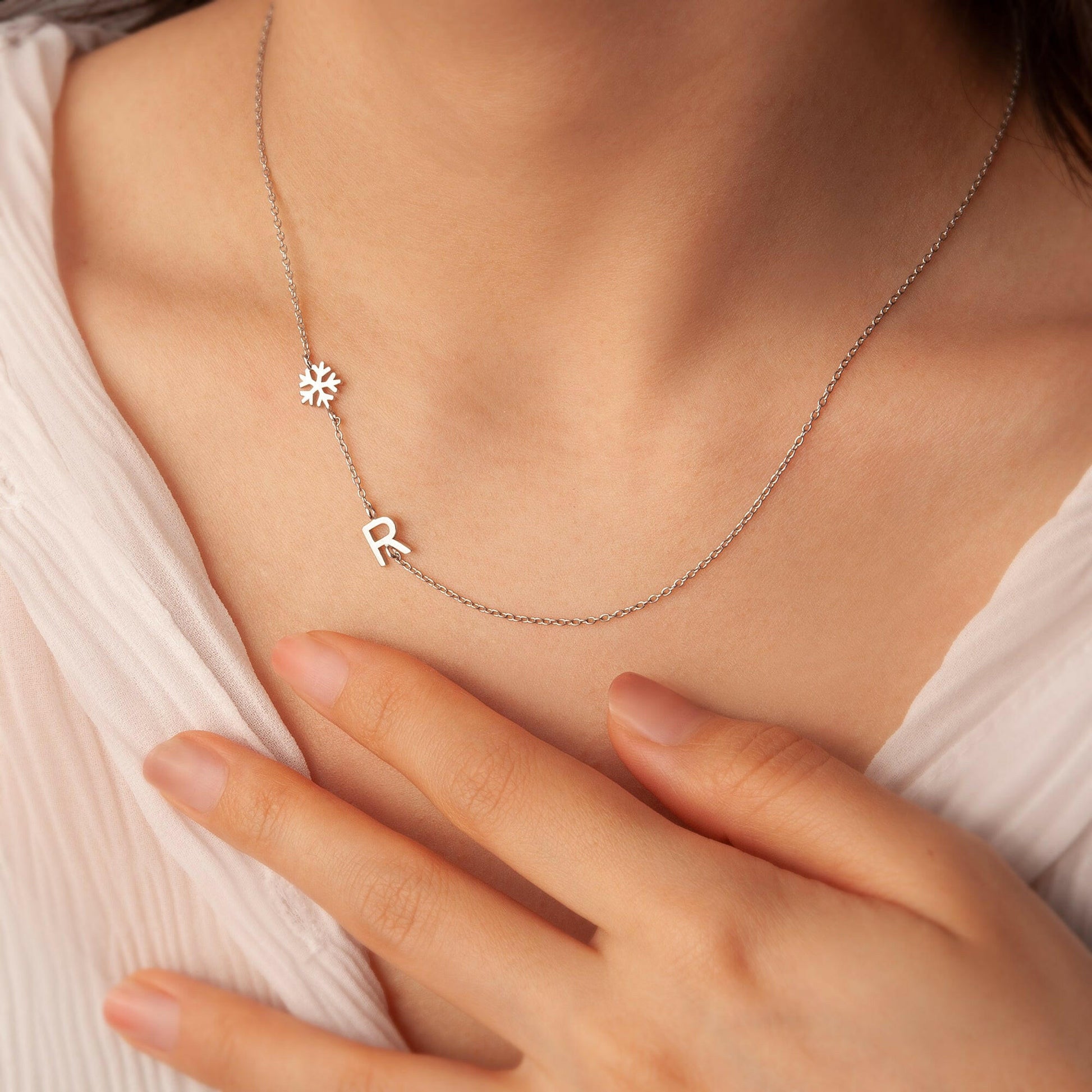 Personalized Vertical Charms and Birthstone Necklace Necklace.
