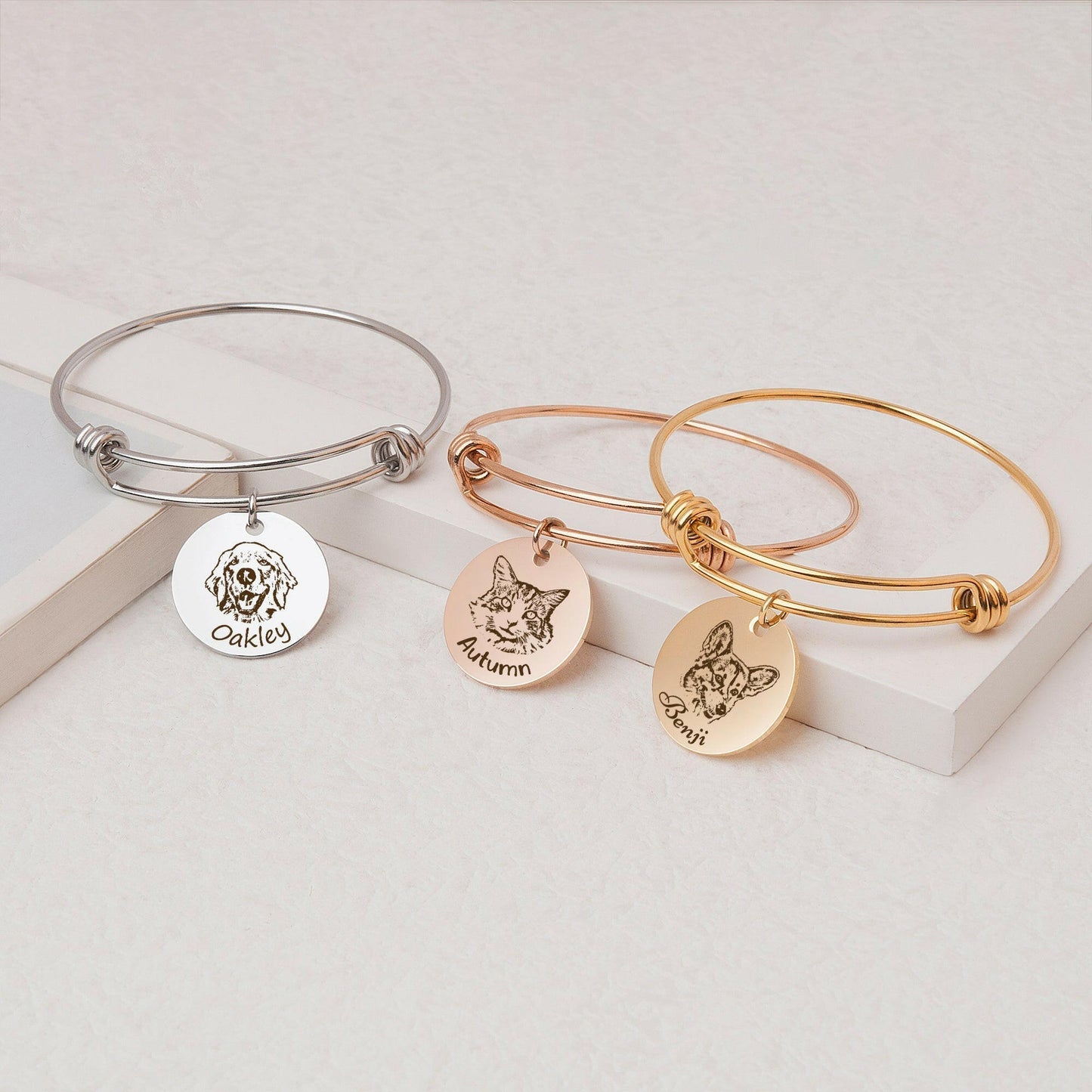 Pet Bracelet Personalized Pet Portrait Bracelet.