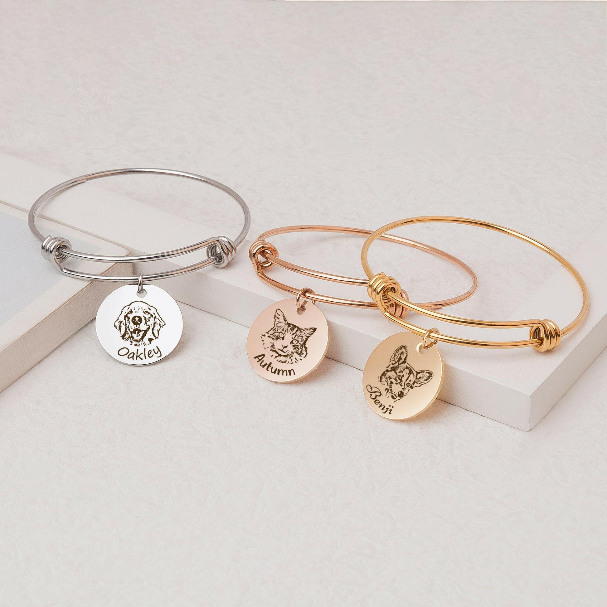 Pet Bracelet Personalized Pet Portrait Bracelet.