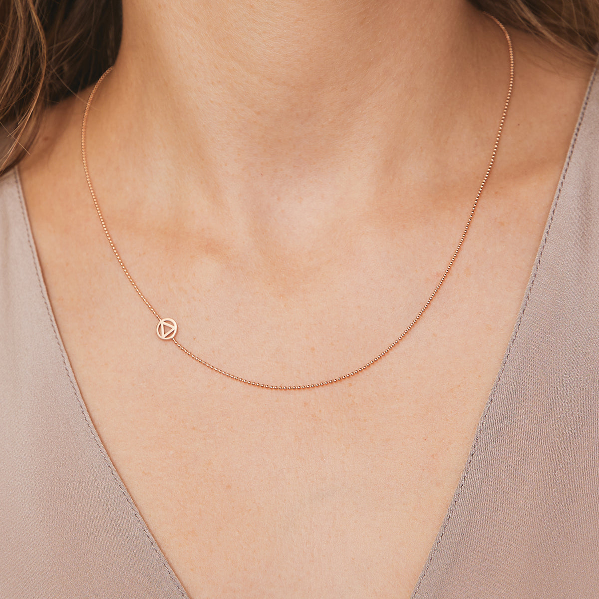 14k Gold Asymmetrical Charm Necklace - Recovery
