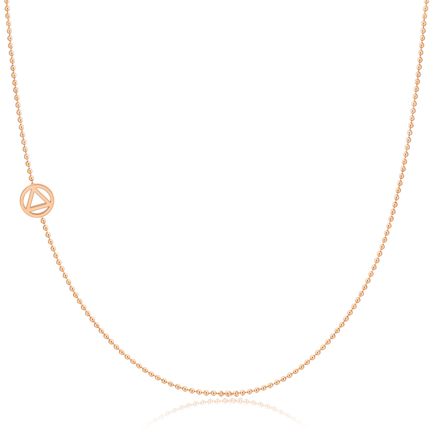 14k Gold Asymmetrical Charm Necklace - Recovery