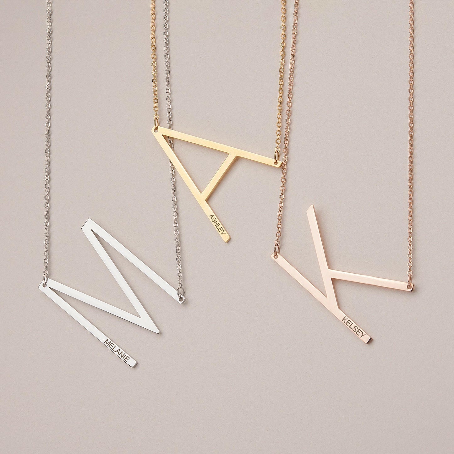 Script Name Pendant Chain Necklace Necklace.