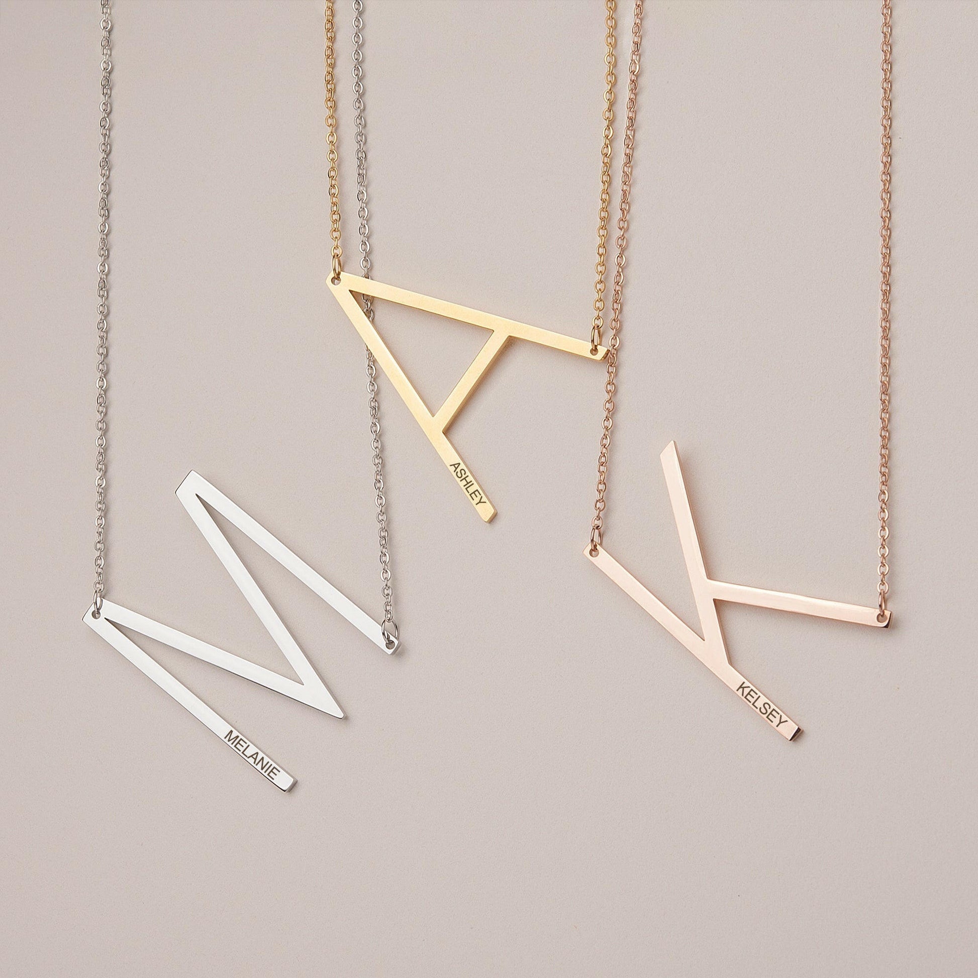 Script Name Pendant Chain Necklace Necklace.