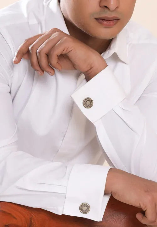 Luxury Sunflower Design Cufflinks for Men