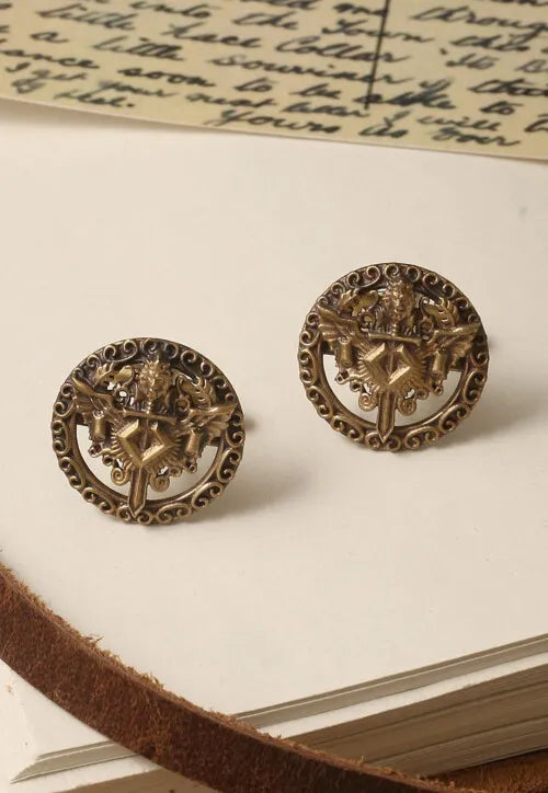 Silver The Knight Lion   Cufflink Pair