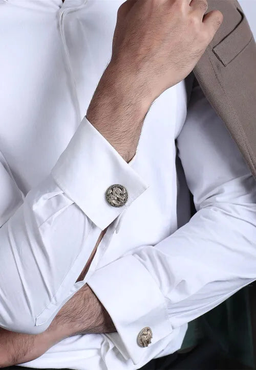 Silver The Royal Majesty Cufflink Pair