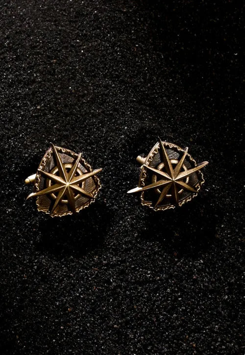 Silver The Star Shield  Cufflink Pair