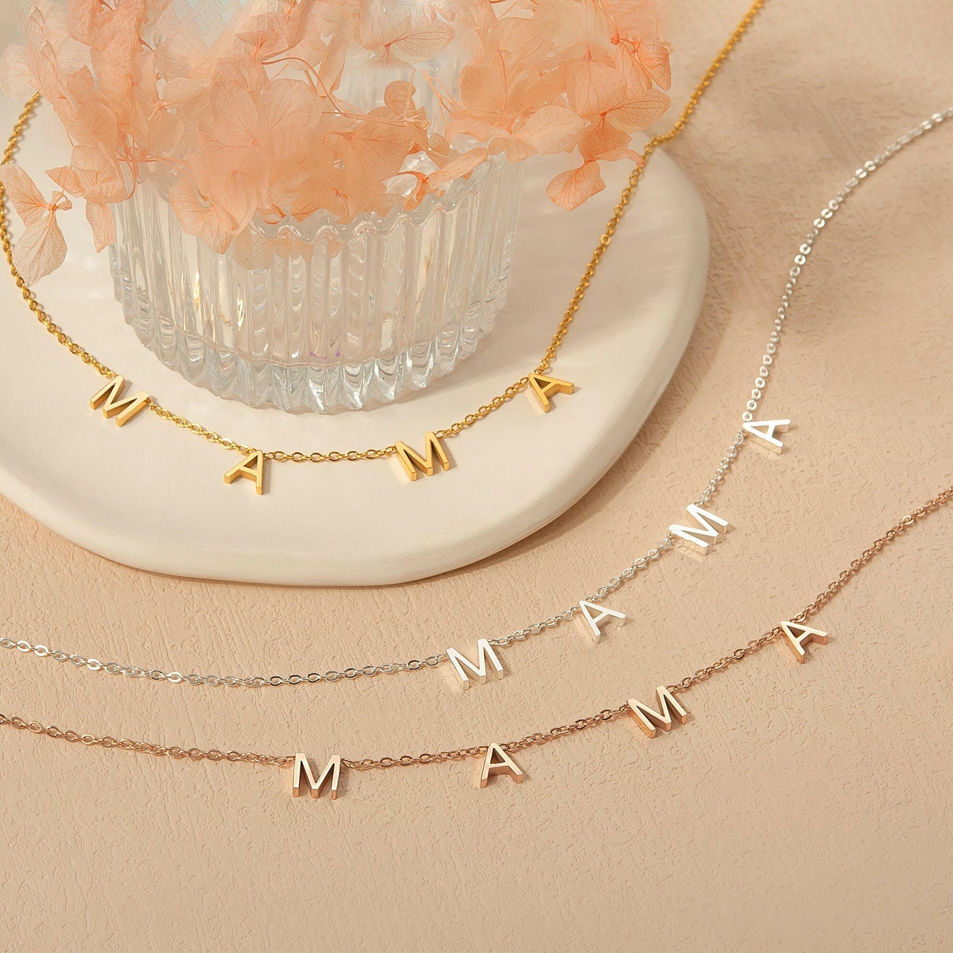 To an Amazing New Mom" Mama Necklace Gift Set Necklace.