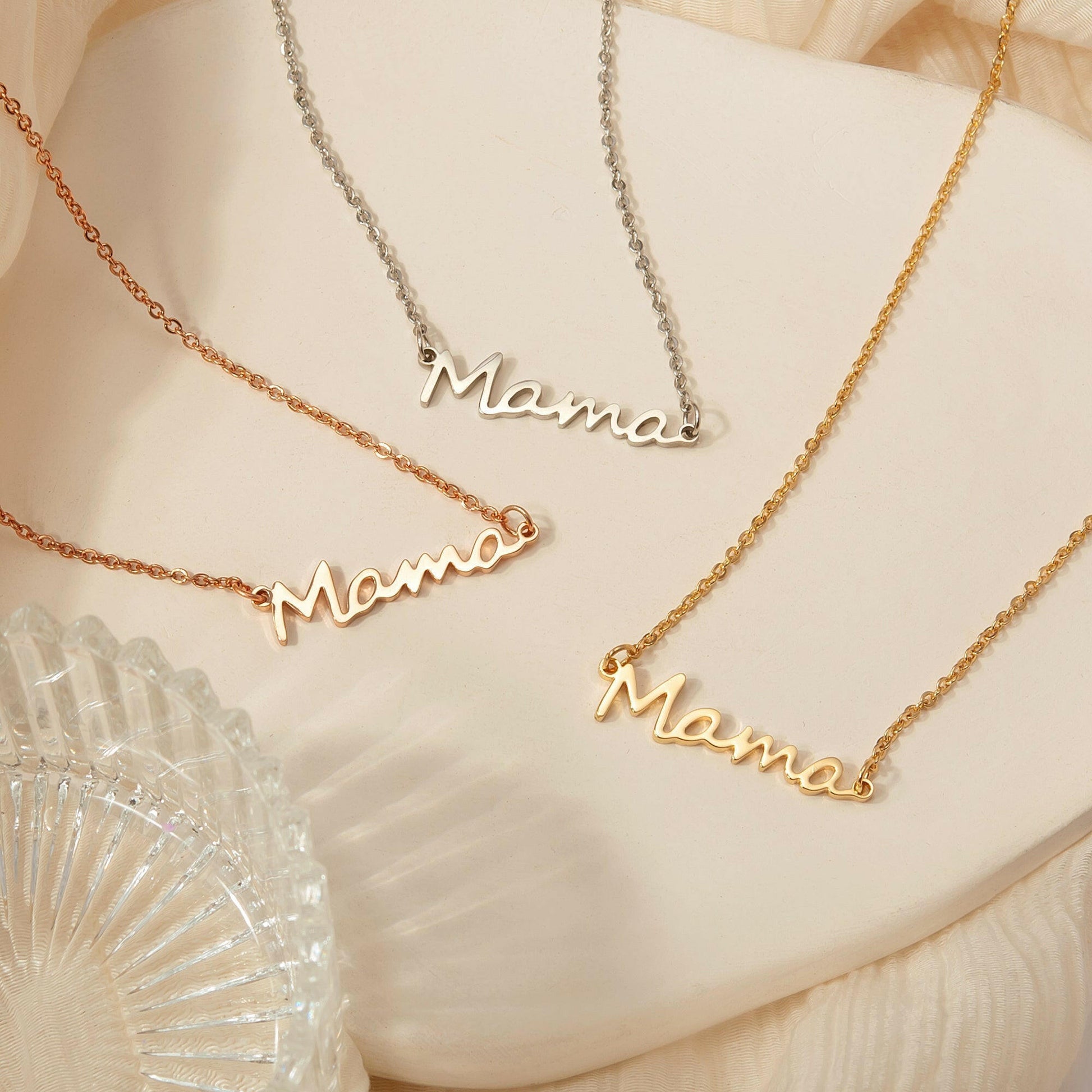 To my Beautiful Mom" Mama Necklace Gift Set Necklace.