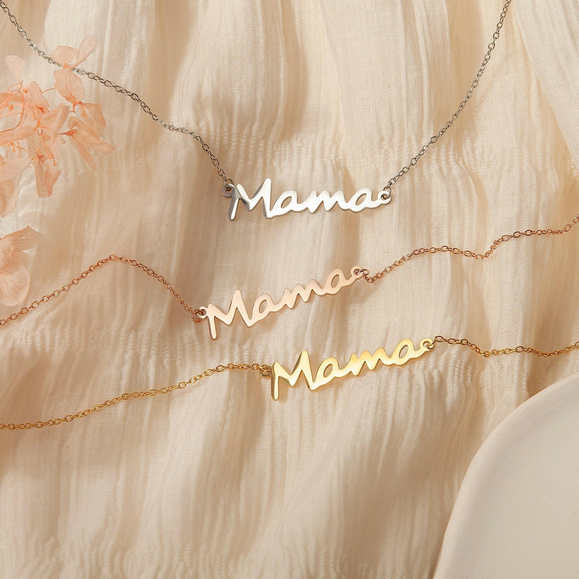 To my Beautiful Mom" Mama Necklace Gift Set Necklace.