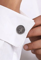Silver Warrior Cufflink Pair Silver