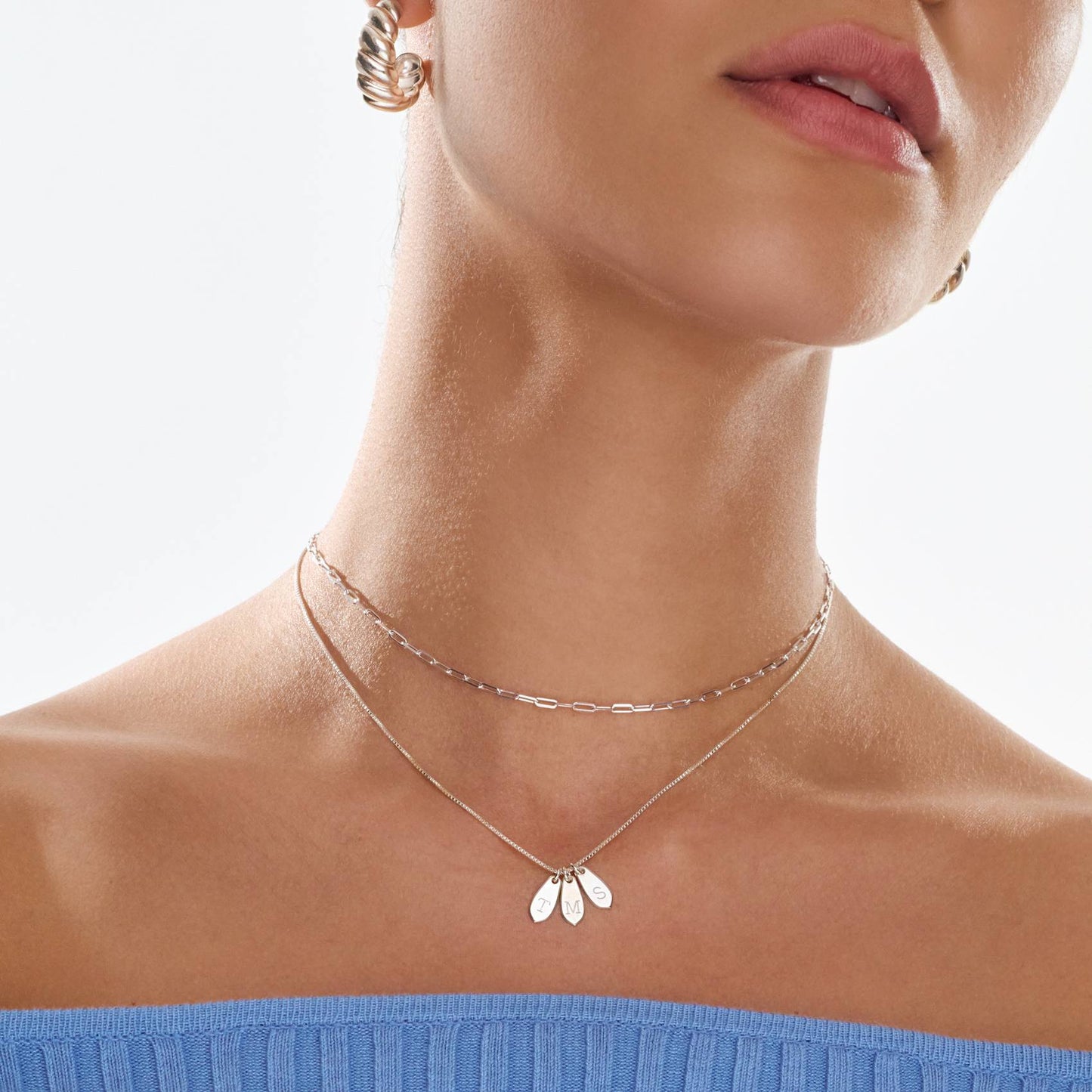Customized Willow Drop Initial Name Necklace